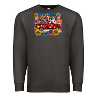 Smoke 4th of july truck cow mousepad Premium Sweatshirt - BarkalooDesign