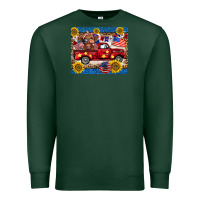 Sports Green 4th of july truck cow mousepad Premium Sweatshirt - BarkalooDesign