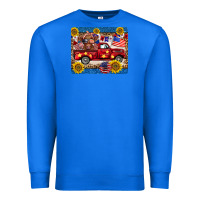 True Royal 4th of july truck cow mousepad Premium Sweatshirt - BarkalooDesign