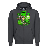 Smoke st patrick's day green smile Zipper Hoodie - Artiststas