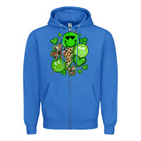 True Royal st patrick's day green smile Zipper Hoodie - Artiststas