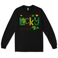 Black One lucky auntie St. Patrick's Long Sleeve Tee - OliviaCreatesArt