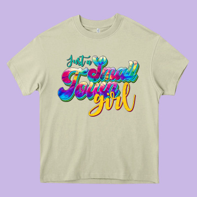 Just A Small Town Girl Heavy Core Tee Designed By Jahusdesignshop