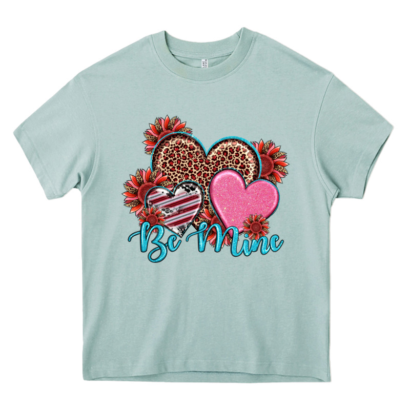 Valentine's Day Be Mine Hearts Sunflower Heavy Core Tee by RanaPortraitStore | Teevron