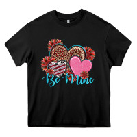 Black valentine's day be mine hearts sunflower Heavy Core Tee - RanaPortraitStore