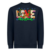 Navy love Christmas Heavyweight Sweatshirt - CowhideDigitalArt