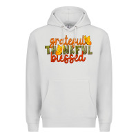 Dove Grey Fall Grateful Thankful Blessed Premium Hoodie - LillyAllenDesigns