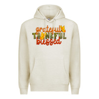 Oatmeal Heather Fall Grateful Thankful Blessed Premium Hoodie - LillyAllenDesigns