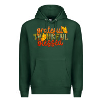 Sports Green Fall Grateful Thankful Blessed Premium Hoodie - LillyAllenDesigns