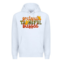 White Fall Grateful Thankful Blessed Premium Hoodie - LillyAllenDesigns