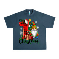 Midnight Navy my first christmas gnome Urban Heavy Tee - CowGirlArtShop