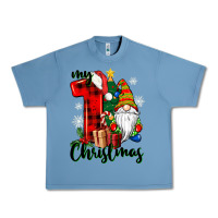 Pebble Blue my first christmas gnome Urban Heavy Tee - CowGirlArtShop