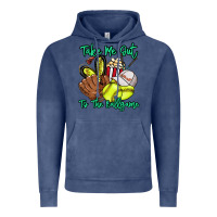 Vintage Denim Take me out to the ballgame Vintage Hoodie - HowdyJamesFarm