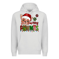 Dove Grey merry pawmas christmas chihuahua Premium Hoodie - Jasminsmagicworld