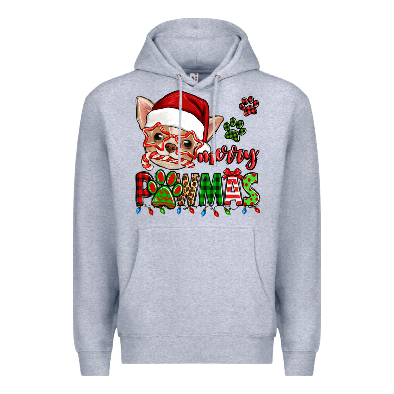 Merry Pawmas Christmas Chihuahua Premium Hoodie by Jasminsmagicworld | Teevron