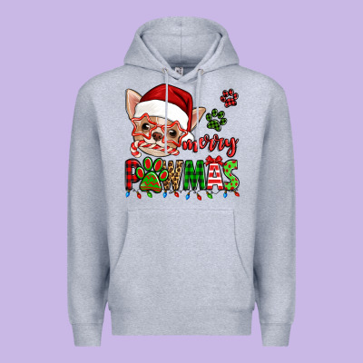 Merry Pawmas Christmas Chihuahua Premium Hoodie Designed By Jasminsmagicworld