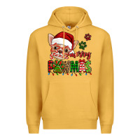 Mustard merry pawmas christmas chihuahua Premium Hoodie - Jasminsmagicworld