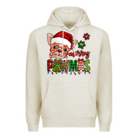 Oatmeal Heather merry pawmas christmas chihuahua Premium Hoodie - Jasminsmagicworld