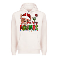 Pale Pink merry pawmas christmas chihuahua Premium Hoodie - Jasminsmagicworld