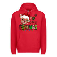 Red merry pawmas christmas chihuahua Premium Hoodie - Jasminsmagicworld