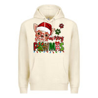 Sandshell merry pawmas christmas chihuahua Premium Hoodie - Jasminsmagicworld