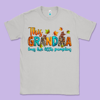 Customized This Grandma Loves Her Little Pumpkins Classic Tee Designed By Texasbilliewilder