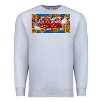 Heather Grey 4th of july truck cow license plate Premium Sweatshirt - BarkalooDesign