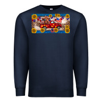 Navy 4th of july truck cow license plate Premium Sweatshirt - BarkalooDesign