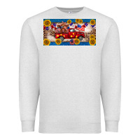 Oatmeal Heather 4th of july truck cow license plate Premium Sweatshirt - BarkalooDesign