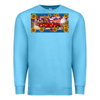 Ocean Blue 4th of july truck cow license plate Premium Sweatshirt - BarkalooDesign