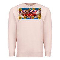 Pale Pink 4th of july truck cow license plate Premium Sweatshirt - BarkalooDesign