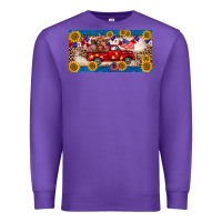 Purple 4th of july truck cow license plate Premium Sweatshirt - BarkalooDesign