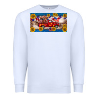 White 4th of july truck cow license plate Premium Sweatshirt - BarkalooDesign