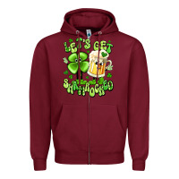 Burgundy let's get shamrocked Zipper Hoodie - Artiststas