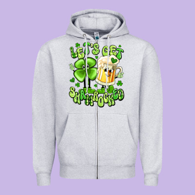 Let's Get Shamrocked Zipper Hoodie Designed By Artiststas