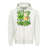 Oatmeal Heather let's get shamrocked Zipper Hoodie - Artiststas