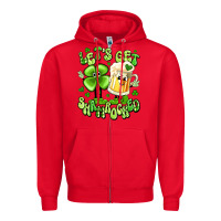 Red let's get shamrocked Zipper Hoodie - Artiststas