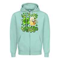 Seafoam let's get shamrocked Zipper Hoodie - Artiststas