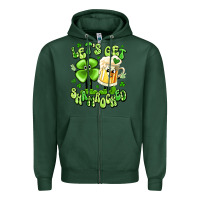 Sports Green let's get shamrocked Zipper Hoodie - Artiststas