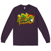 Plum St. Patrick's Tennessee map Long Sleeve Tee - OliviaCreatesArt