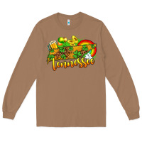 Toasted Coconut St. Patrick's Tennessee map Long Sleeve Tee - OliviaCreatesArt