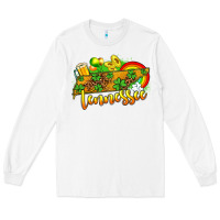 White St. Patrick's Tennessee map Long Sleeve Tee - OliviaCreatesArt