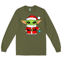 Army Green baby yoda christmas santa claus Long Sleeve Tee - trangStudio