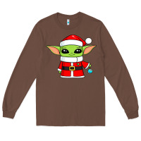 Chestnut baby yoda christmas santa claus Long Sleeve Tee - trangStudio