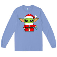 Colony Blue baby yoda christmas santa claus Long Sleeve Tee - trangStudio
