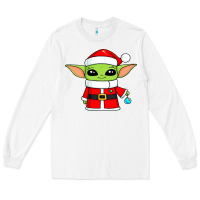 White baby yoda christmas santa claus Long Sleeve Tee - trangStudio