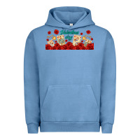 Pigment Pebble Blue valentines day with playing cards Urban Hoodie - AdoDesignShop