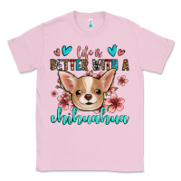 Bubblegum Pink life is better with a chihuahua Classic Tee - Jasminsmagicworld