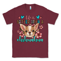 Burgundy life is better with a chihuahua Classic Tee - Jasminsmagicworld