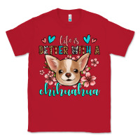 Red life is better with a chihuahua Classic Tee - Jasminsmagicworld